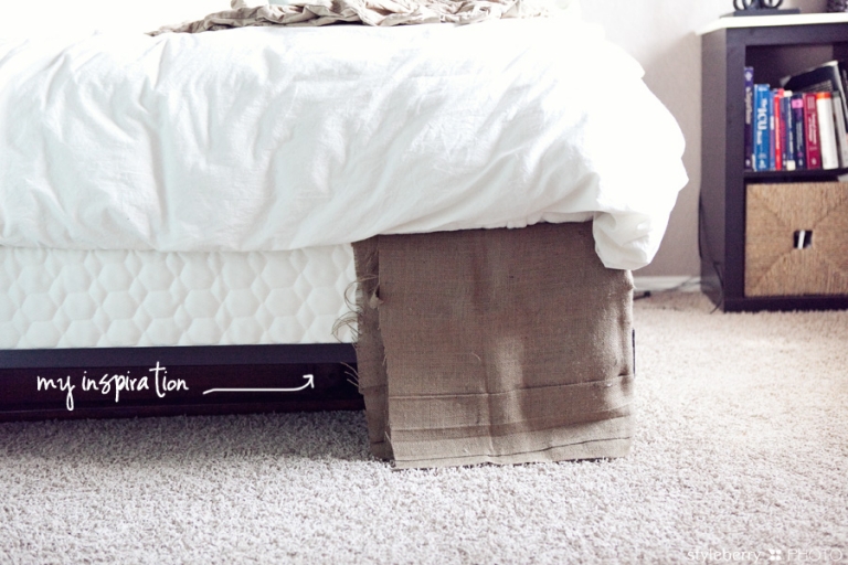 DIY No Sew Burlap Bedskirt styleberry BLOG